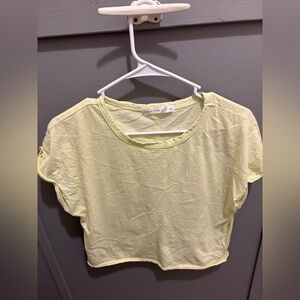 Altar'd State Soft Yellow Crop Top